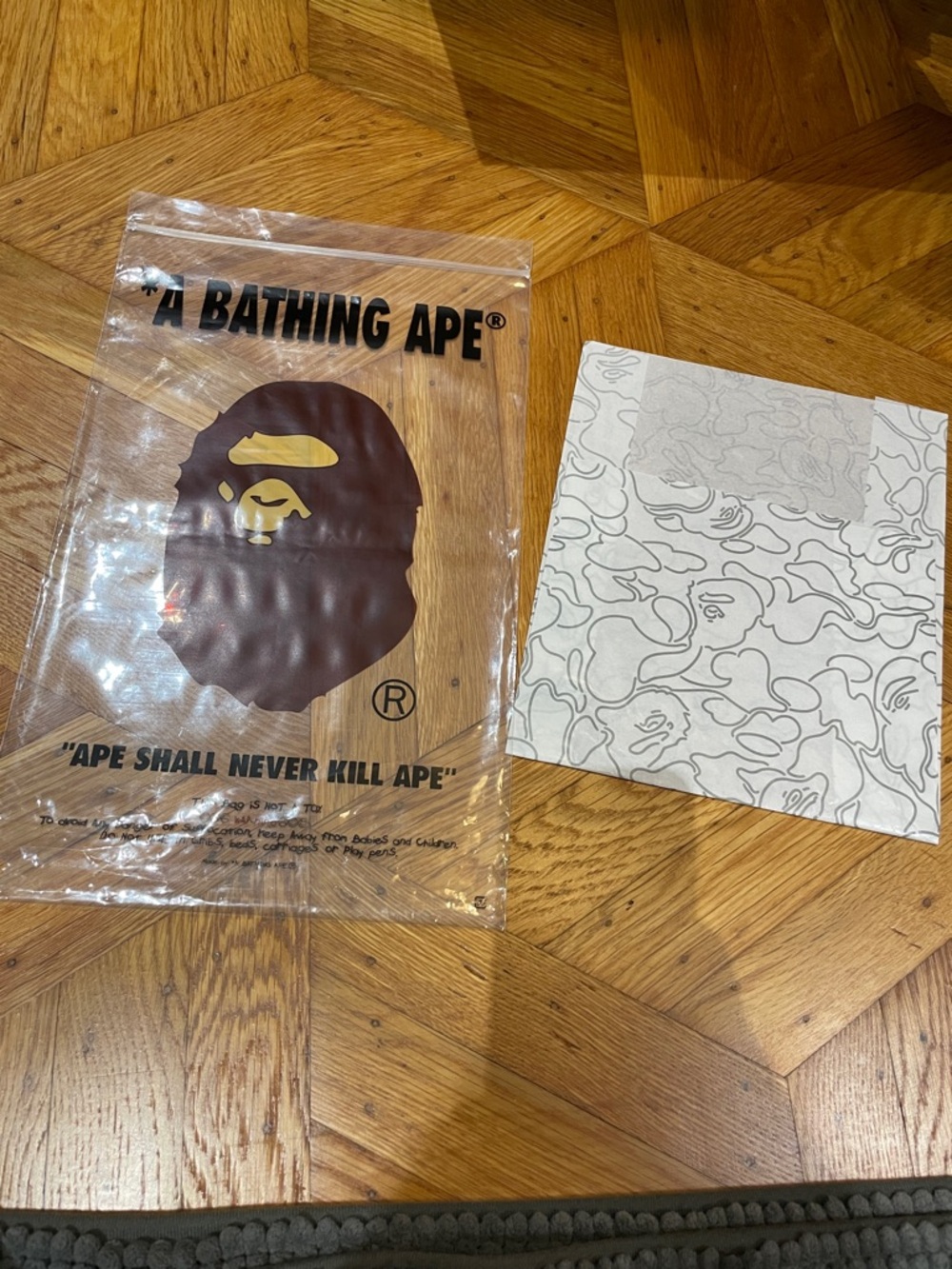 Authentic Bape A Bathing Ape clear bag